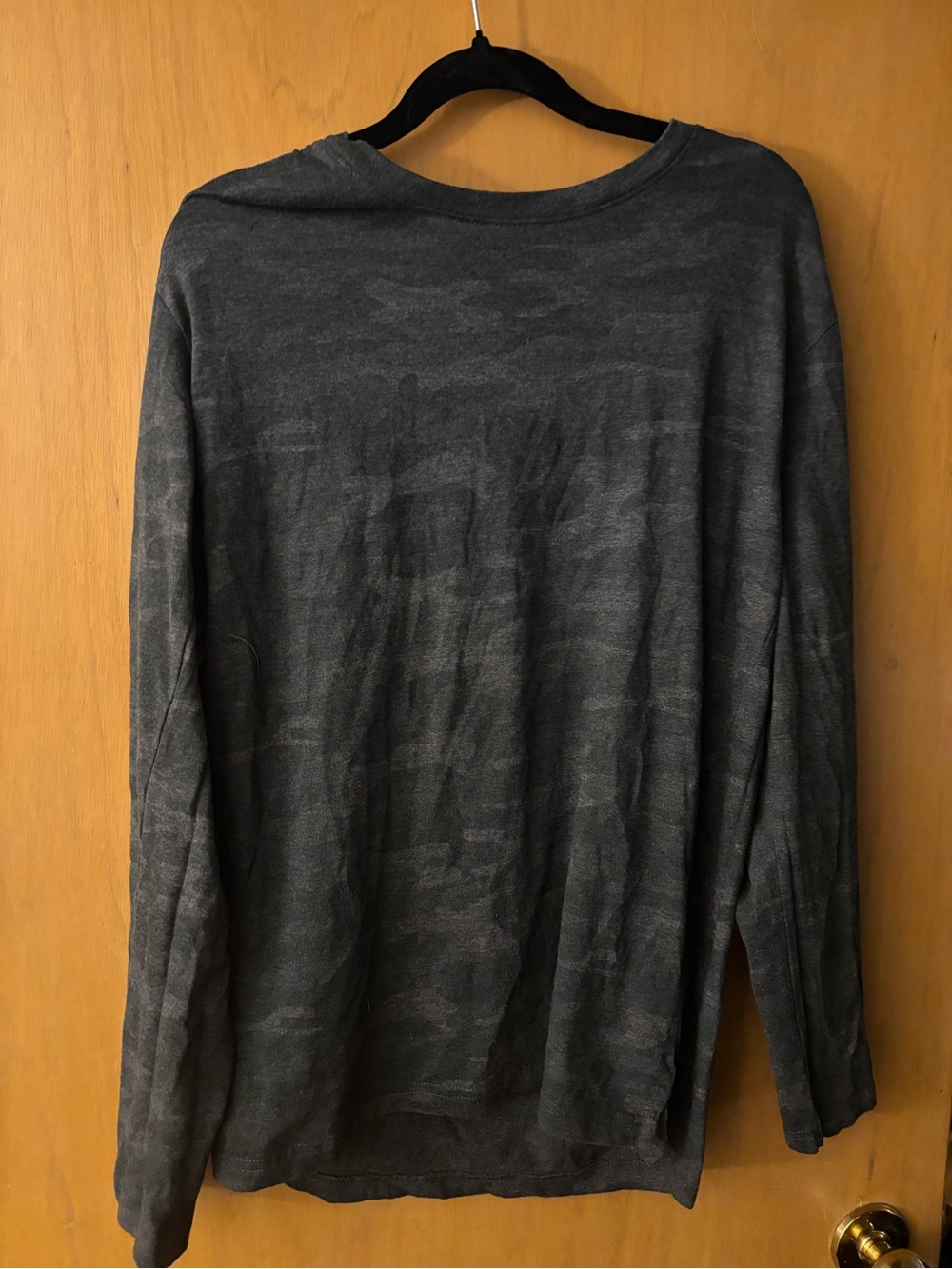 John Deere Men’s Long Sleeve Crewneck Shirt - Charcoal Camouflage